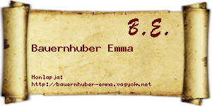 Bauernhuber Emma névjegykártya