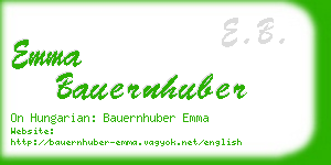 emma bauernhuber business card